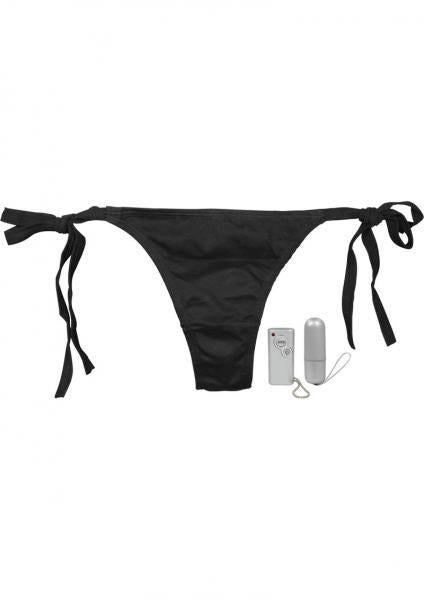 Vibro Panty Bikini 10 Function Remote Control Waterproof O/S - Black - Secret Garden