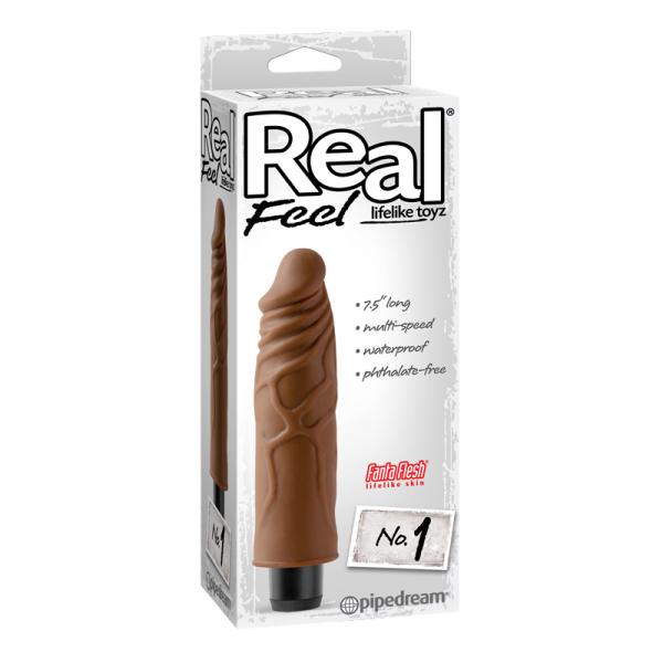 Real Feel Lifelike Toyz No. 1 Brown Vibrator - Secret Garden