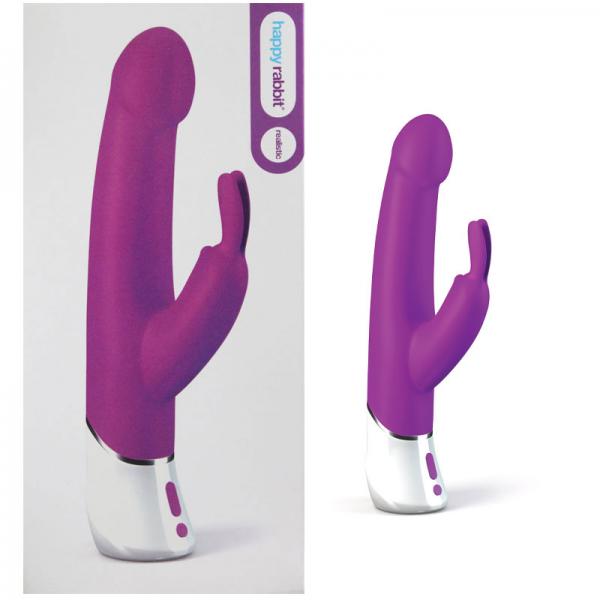 Happy Rabbit 2 Curve Vibrator Purple USB Rechargeable - Secret Garden