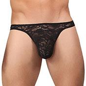 Bong Thong Stretch Lace Black Small/Medium - Secret Garden