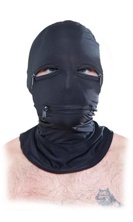 Fetish Fantasy Black Zipper Face Hood O/S - Secret Garden