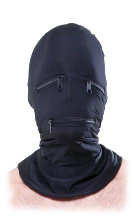 Fetish Fantasy Black Zipper Face Hood O/S - Secret Garden