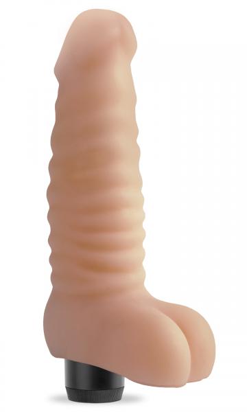 Real Feel No 13 Beige Vibrating Dildo - Secret Garden