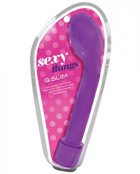 G Slim Petite Satin Touch Purple Vibrator - Secret Garden