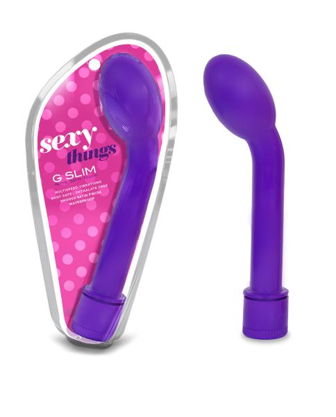 G Slim Petite Satin Touch Purple Vibrator - Secret Garden