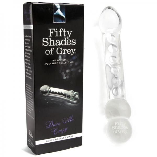 Fifty Shades of Grey Drive Me Crazy Glass Massage Wand - Secret Garden