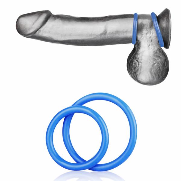 C & B Gear Silicone Cock Ring Set Blue - Secret Garden