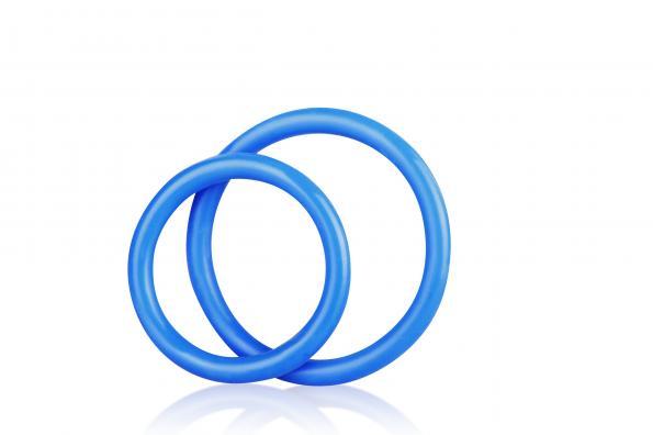 C & B Gear Silicone Cock Ring Set Blue - Secret Garden