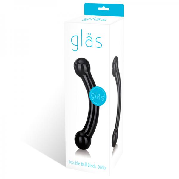 Glas Double Bull Black Dildo - Secret Garden