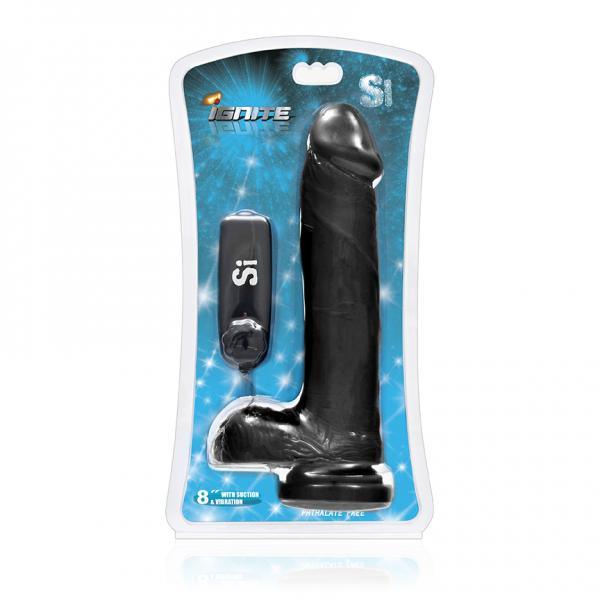 8 inches Cock Balls, Vibrating Egg & Suction Cup Black - Secret Garden