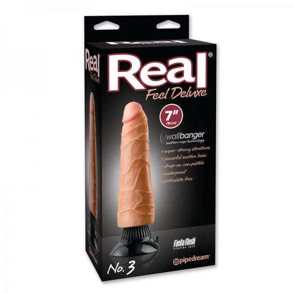 Real Feel Deluxe No 3 7 inches Vibrator Beige - Secret Garden