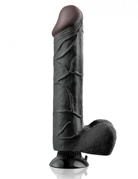 Real Feel Deluxe No.12 Black Vibrating Dildo - Secret Garden