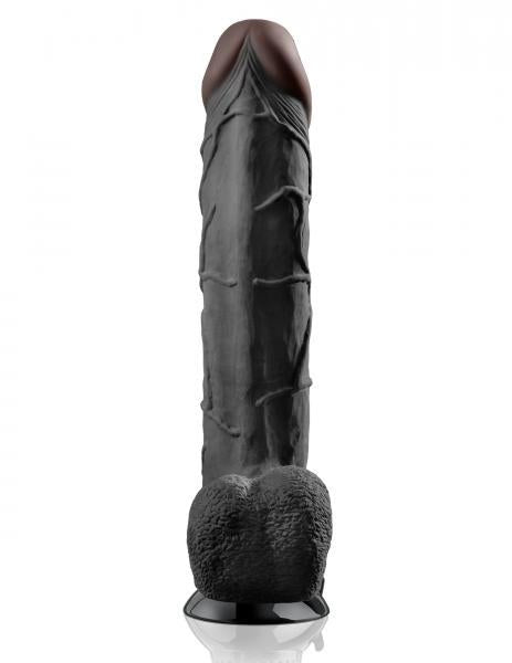 Real Feel Deluxe No.12 Black Vibrating Dildo - Secret Garden