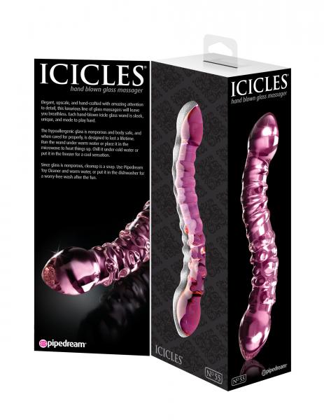 Icicles No. 55 Pink Glass Massager - Secret Garden