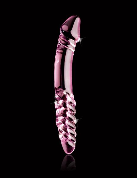 Icicles No 57 Glass Double Dildo Pink - Secret Garden