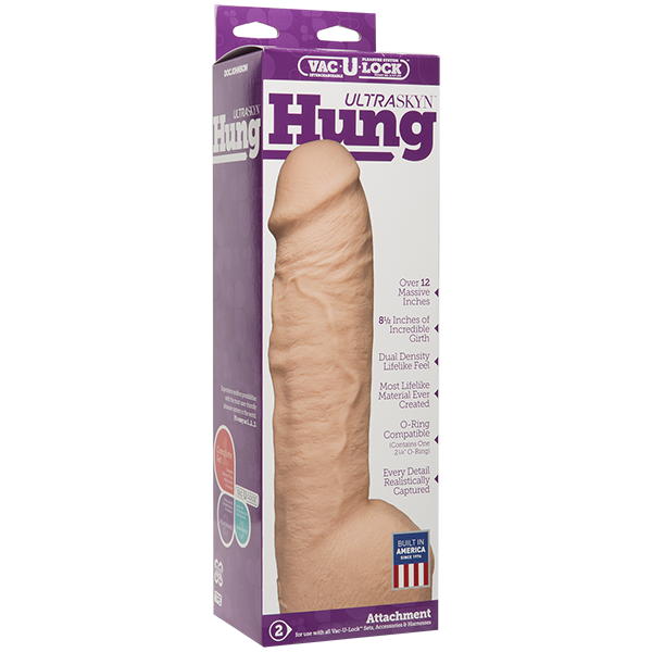 Vac-U-Lock 12in Ultraskyn Hung Dong - Beige