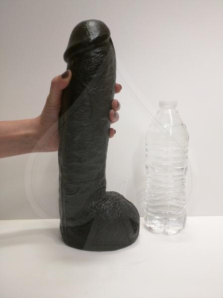 Vac U Lock Code Black Realistic Hung Dildo - Secret Garden