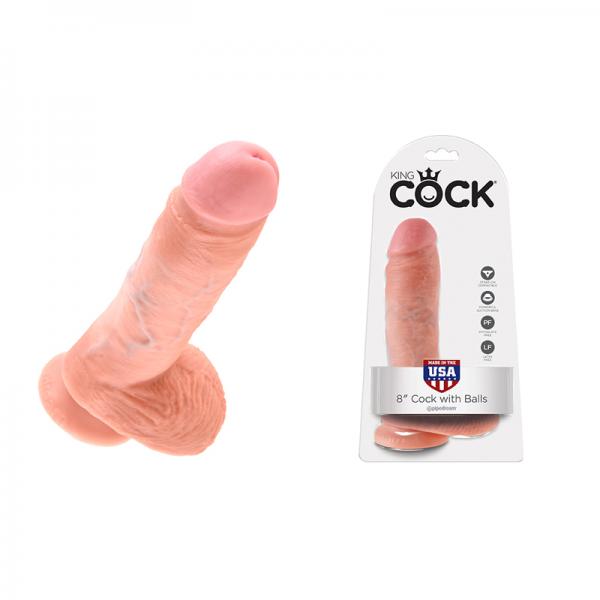 King Cock 8in Cock - Beige