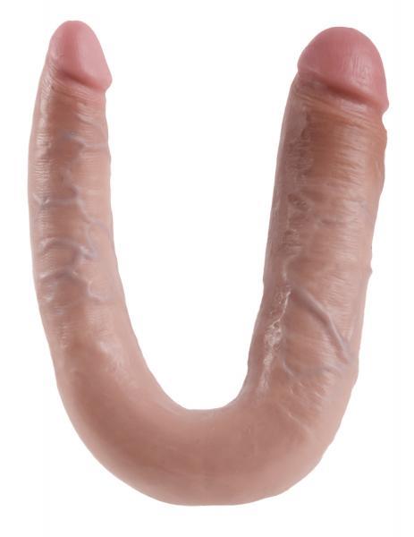 U Shaped Large Double Trouble Dildo - Beige - Secret Garden