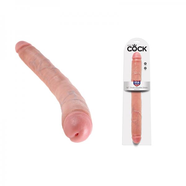 Thick Double Dildo 16 inch - Beige - Secret Garden