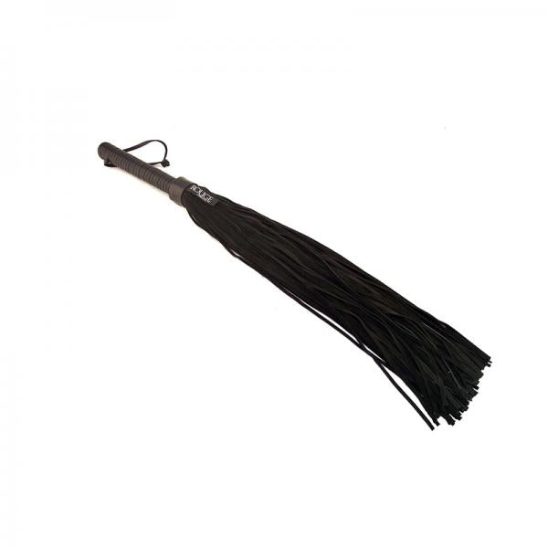 Rouge Long Suede Flogger Leather Handle Black - Secret Garden