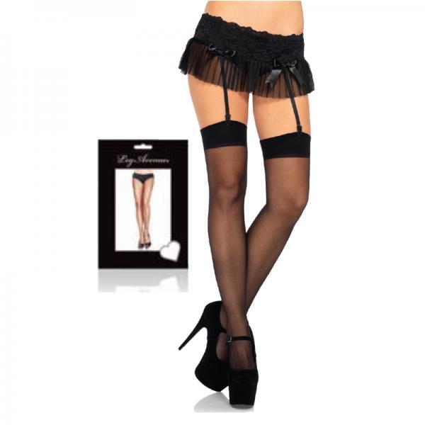 Sheer Stockings Plus Size Black - Secret Garden