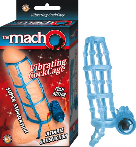 The Macho Vibrating Cockcage,waterproof Blue - Secret Garden