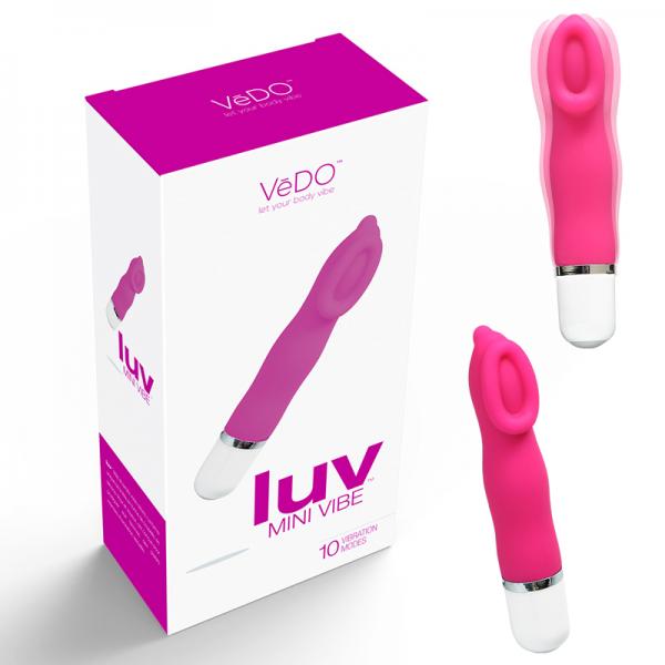 Luv Mini Silicone Waterproof Vibe - Hot Pink - Secret Garden