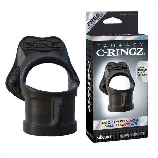 Fantasy C-Ringz Rock Hard Ring & Ball Stretcher Black - Secret Garden