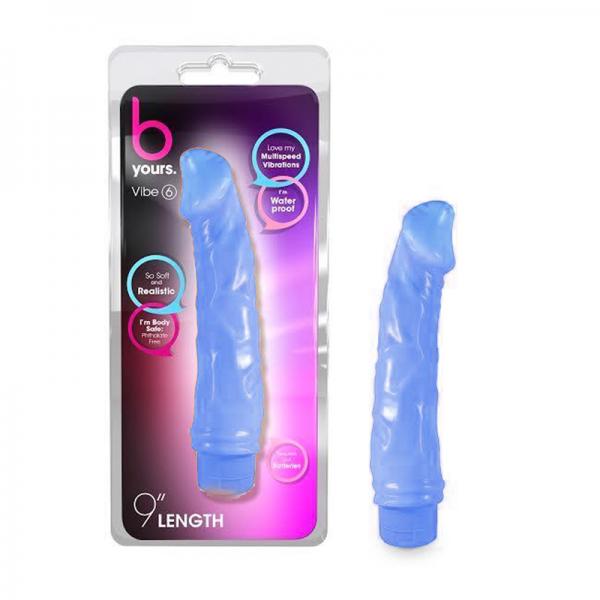 B Yours Vibe 6 Blue Realistic Vibrator - Secret Garden