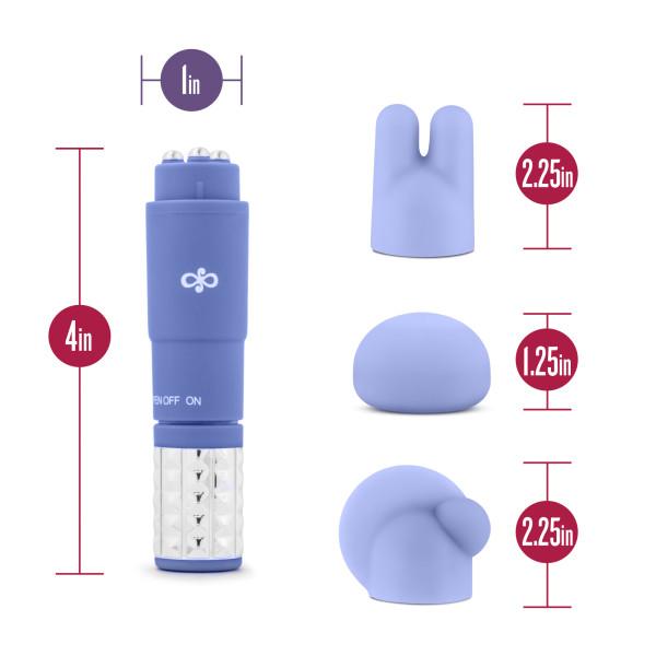 Revitalize Massage Kit with 3 Silicone Attachments Purple - Secret Garden