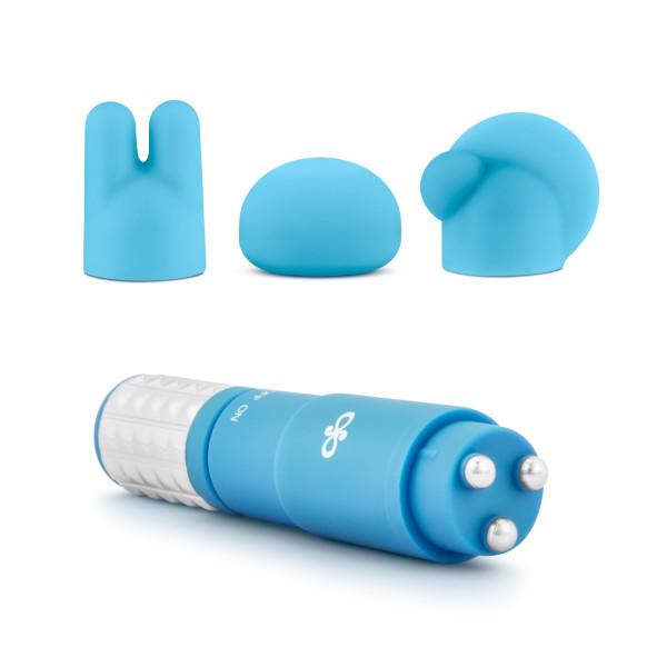 Revitalize Massage Kit with 3 Silicone Attachments Blue - Secret Garden