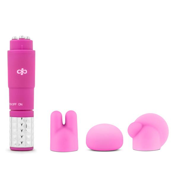 Rose Revitalize Massage Kit with 3 Silicone Attachments Pink - Secret Garden