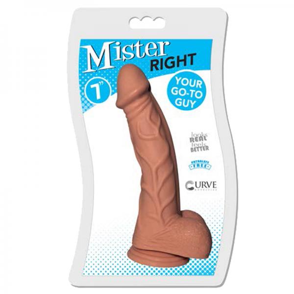 Mister Right 7 inches Caramel Dildo