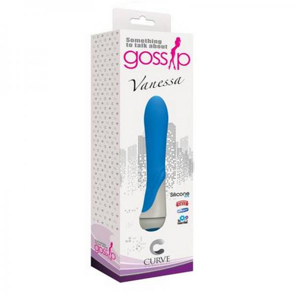 Vanessa 7 Function Silicone Vibrator Blue - Secret Garden