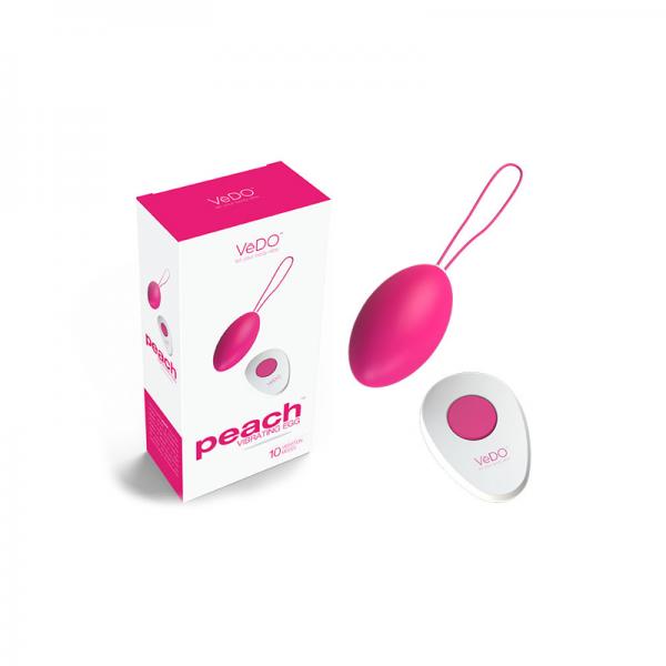 Vedo Peach Rechargeable Egg Vibe Foxy Pink - Secret Garden