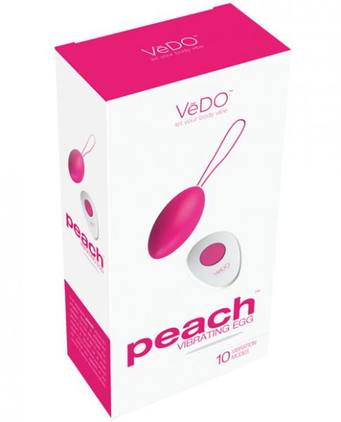 Vedo Peach Rechargeable Egg Vibe Foxy Pink - Secret Garden