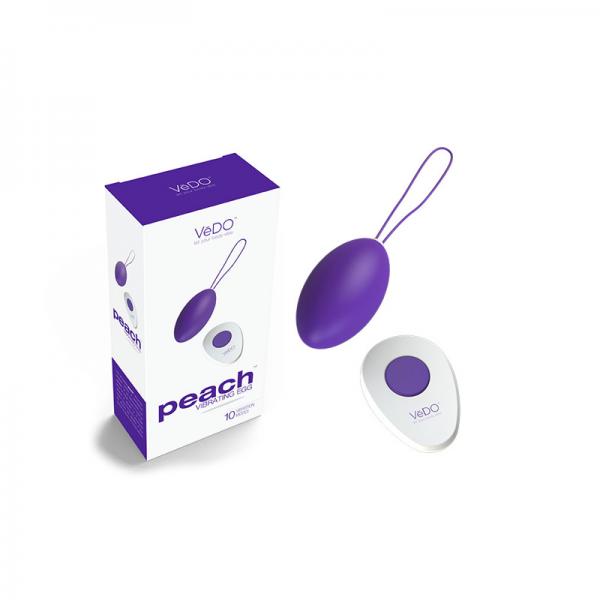 Vedo Peach Rechargeable Egg Vibe - Into You Indigo - Secret Garden