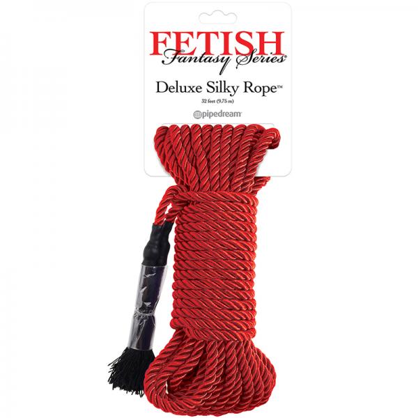 Fetish Fantasy Deluxe Silk Rope - Red - Secret Garden