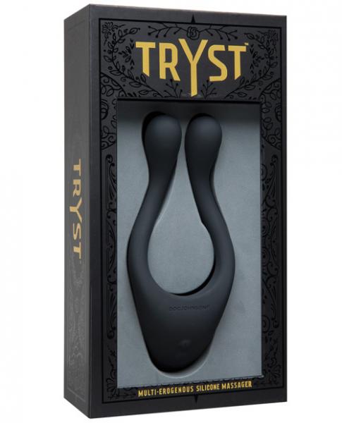 Tryst Black Multi-Erogenous Massager - Secret Garden