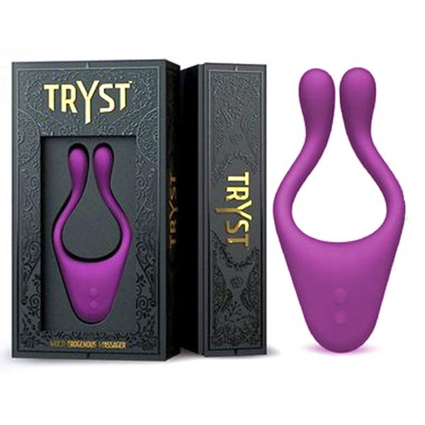 Tryst Purple Multi-Erogenous Massager - Secret Garden