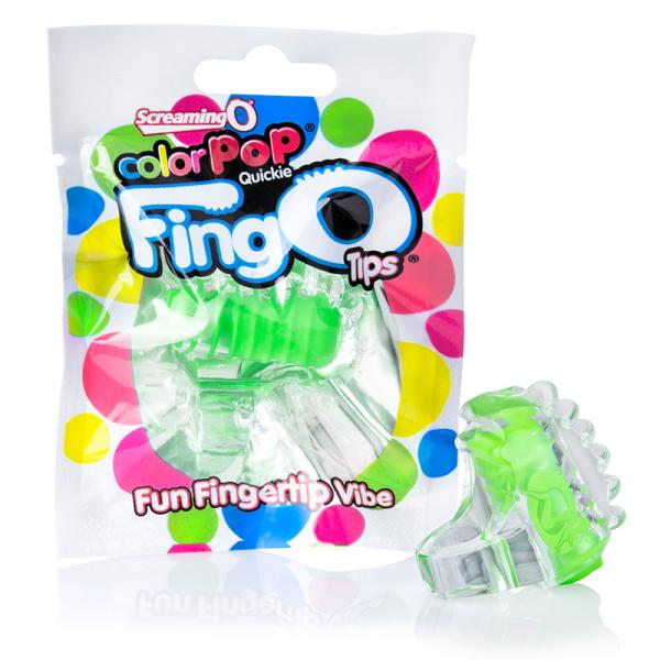 Color Pop Fingo Tip Green Finger Vibrator - Secret Garden