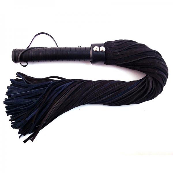Rouge Flogger Suede Leather Handle Black Blue - Secret Garden