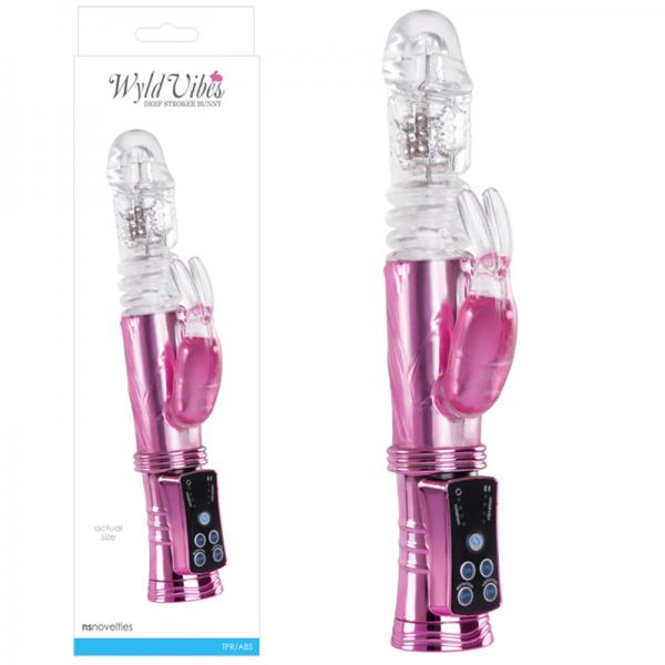 Wyld Vibes Bunny Deep Stroker Vibrator Pink - Secret Garden