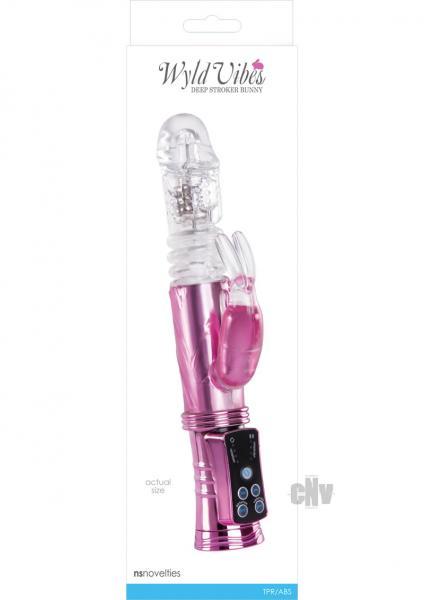 Wyld Vibes Bunny Deep Stroker Vibrator Pink - Secret Garden