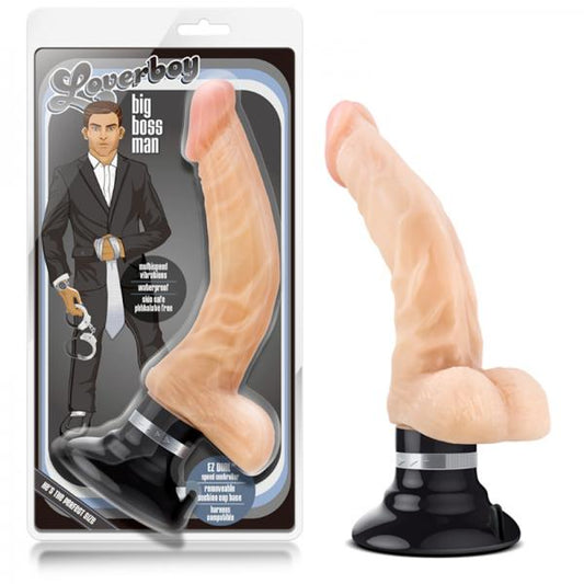 Loverboy The Boss Man Beige Vibrating Dildo - Secret Garden