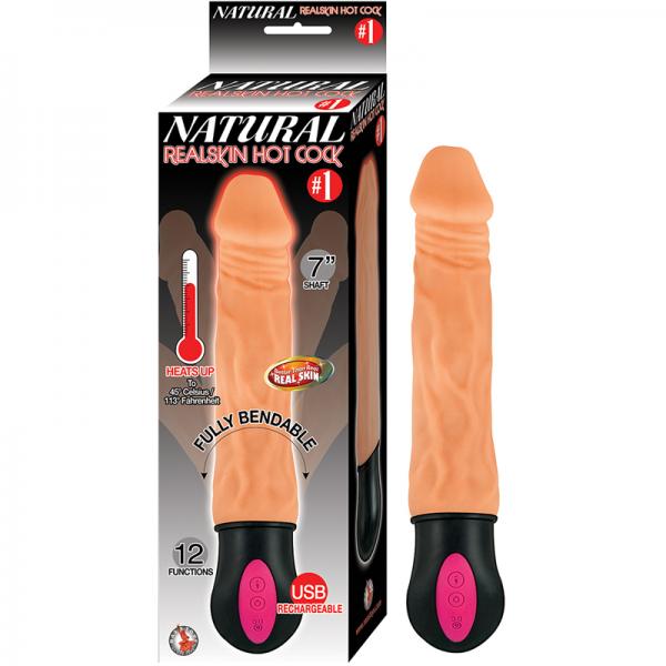 Natural Realskin Hot Cock #1 7 inches Dildo Beige - Secret Garden