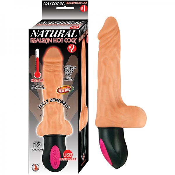 Natural Realskin Hot Cock #2 6.5 inches Beige - Secret Garden