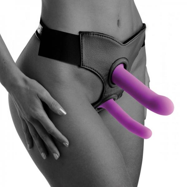 Strap U Incurve Silicone Strap-On Dildo Set