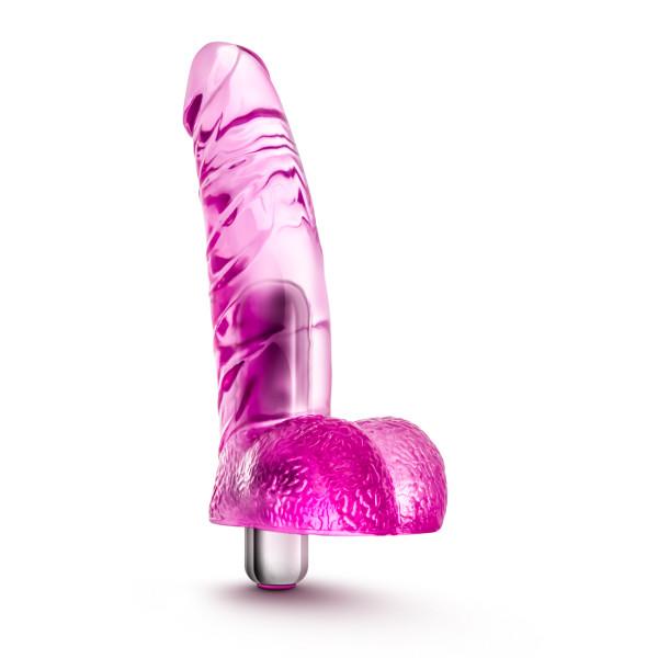 Naturally Yours Vibrating Ding Dong Pink Dildo - Secret Garden